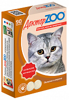 Доктор Zoo для кошек со вкусом копченостей, 90 таблеток
